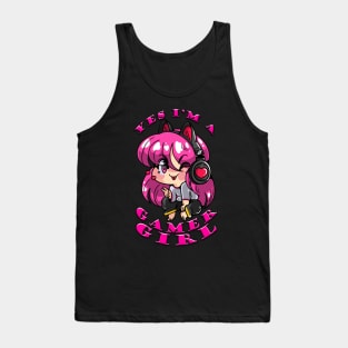 Yes Im A Gamer Girl Pink Tank Top